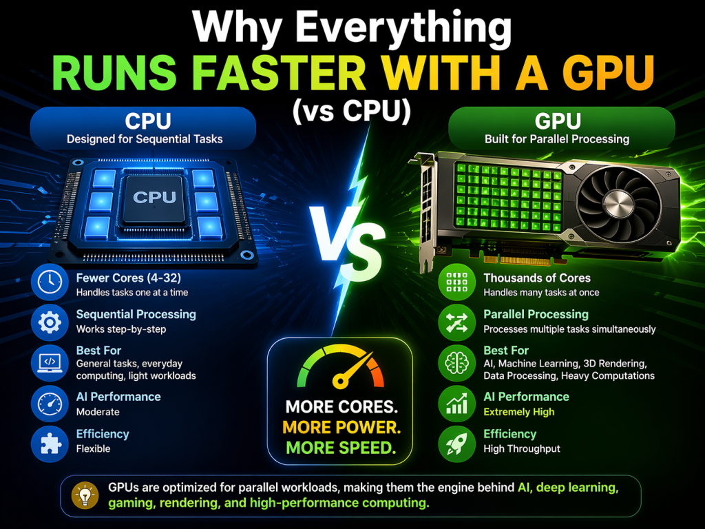 Why Everything Runs Faster with a GPU vs CPU.
